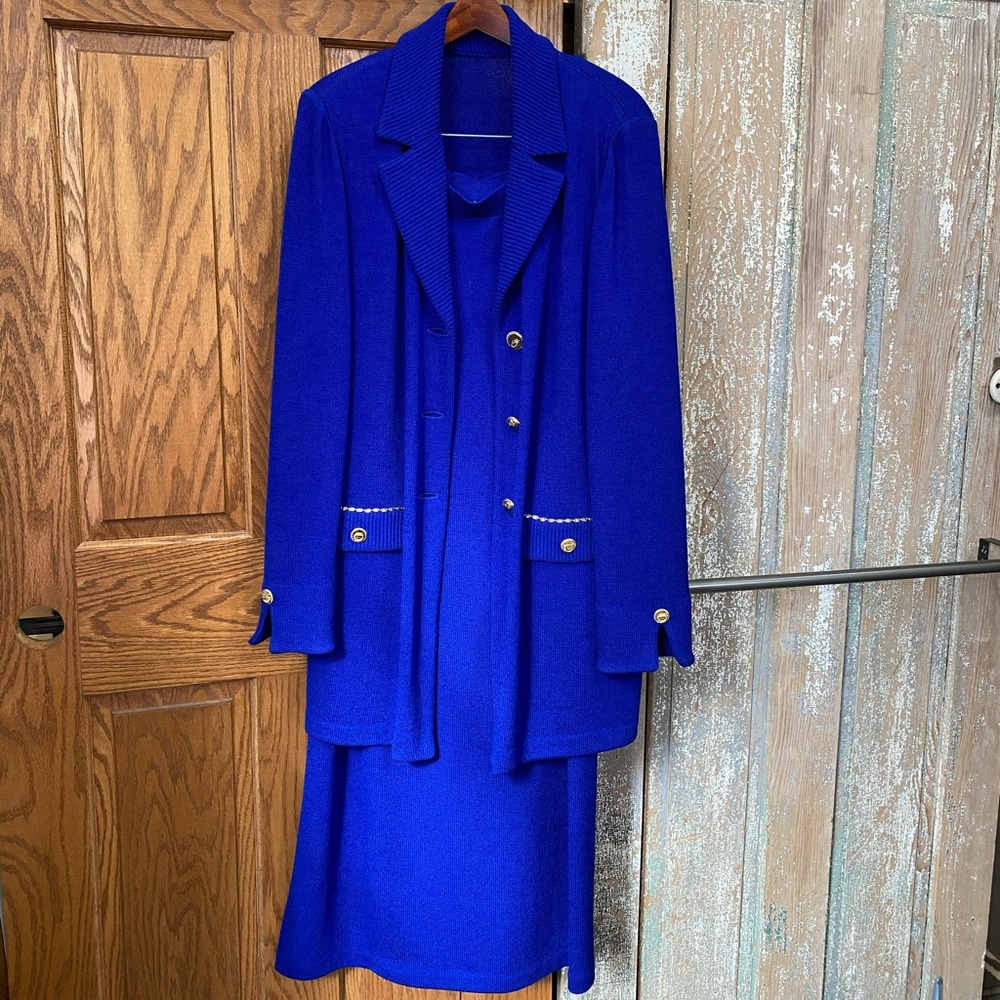 St. John Evening two piece vintage knit suit